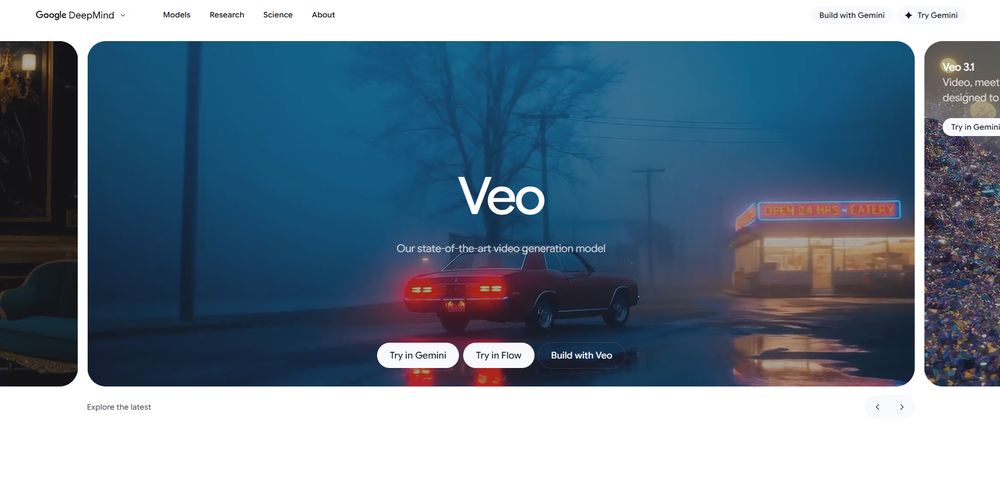 Google Veo网站首页截图预览