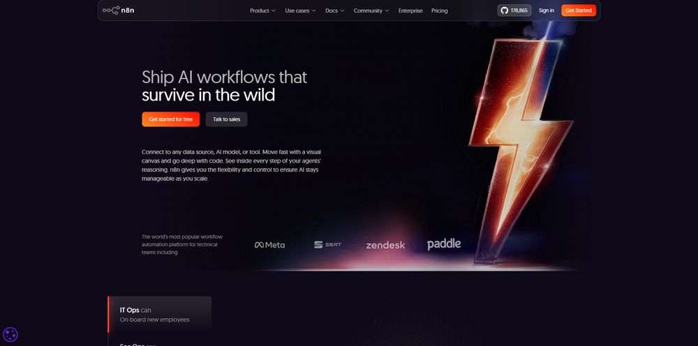 n8n网站首页截图预览