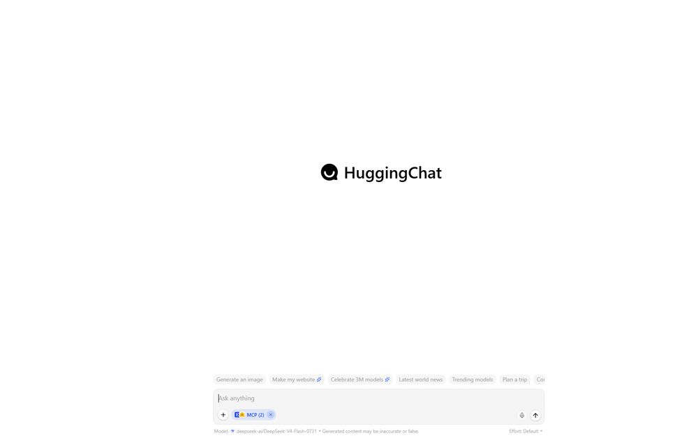 HuggingChat网站首页截图预览
