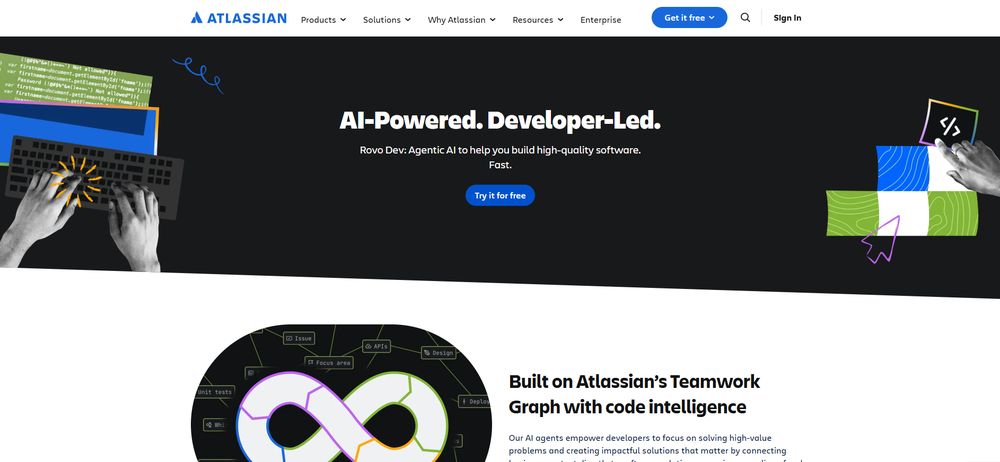 Rovo Dev CLI网站首页截图预览