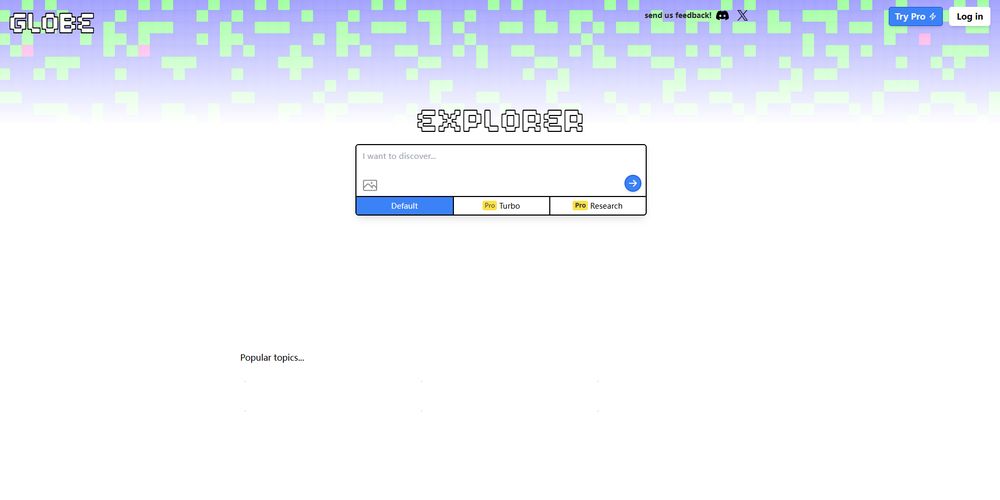 Globe Explorer网站首页截图预览