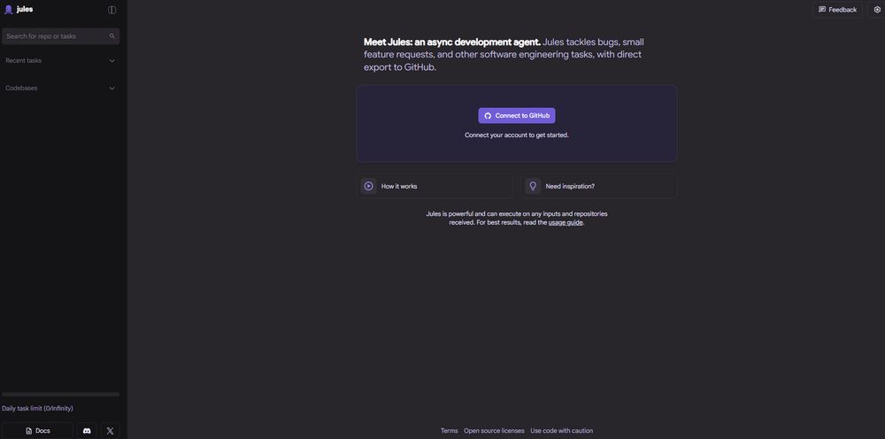 Jules网站首页截图预览