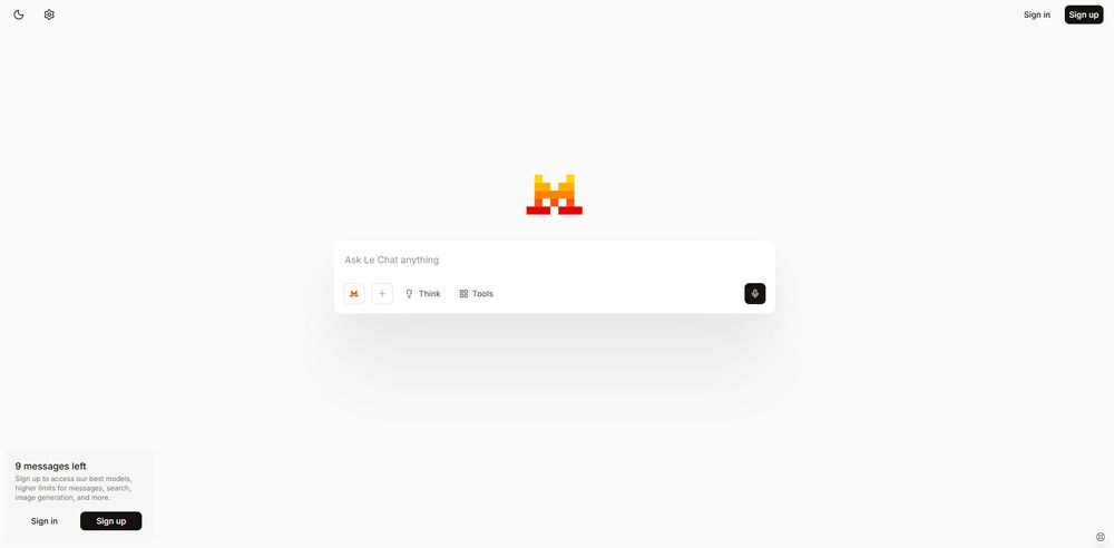 Le Chat网站首页截图预览